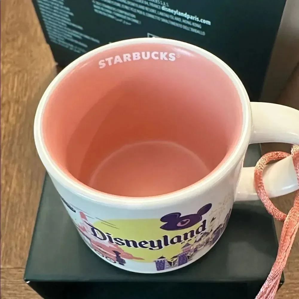 Starbucks Disneyland Mug Duo full size & mini Purple and Pink NWT